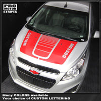 Chevrolet Spark 2013-2015 Hood Stripes with Center Accent