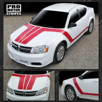 2008 2009 2010 2011 2012 2013 2014 Dodge Avenger hood
 side
 door
 rocker panel Decals Stripes 132229419774-1