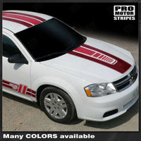 Dodge Avenger 2008-2014 Multi Color Center and Side Stripes