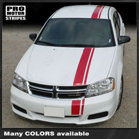 Dodge Avenger 2008-2014 Offset Side Double Stripes