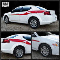 Dodge Avenger 2008-2014 Racing Side Accent Stripes