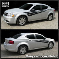 Dodge Avenger 2008-2014 Racing Triple Side Stripes