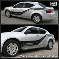 Dodge Avenger 2008-2014 Rocker to Rear Quarter Side Stripes