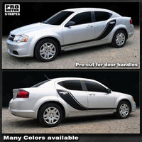 Dodge Avenger 2008-2014 Side Door Hockey Stripes