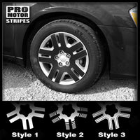Dodge Avenger 2008-2014 Wheel Cover Overlay Stripes