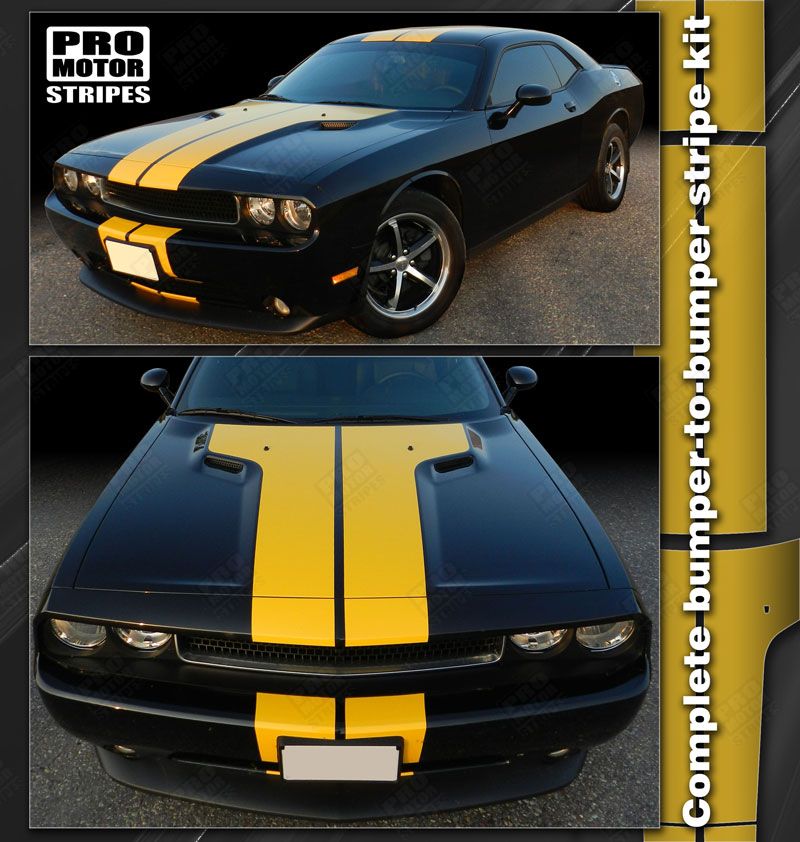 Dodge Challenger 2008-2023 Rally Double T-Stripes 152589640969 | Pro ...