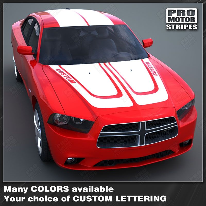 2011 2012 2013 2014 Dodge Charger hood
 trunk
 roof Decals Stripes 132230362087-1