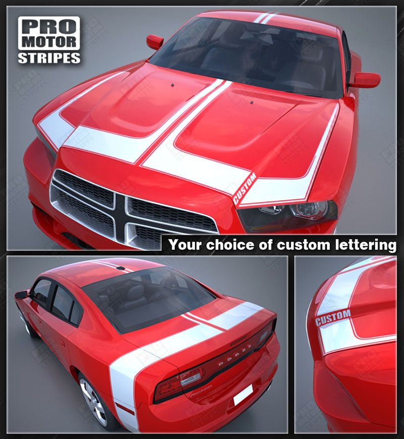 2011 2012 2013 2014 Dodge Charger hood
 trunk
 roof Decals Stripes 122551585376-1