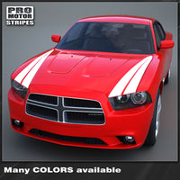 Dodge Charger 2011-2014 Racing Hood Side Accent Stripes