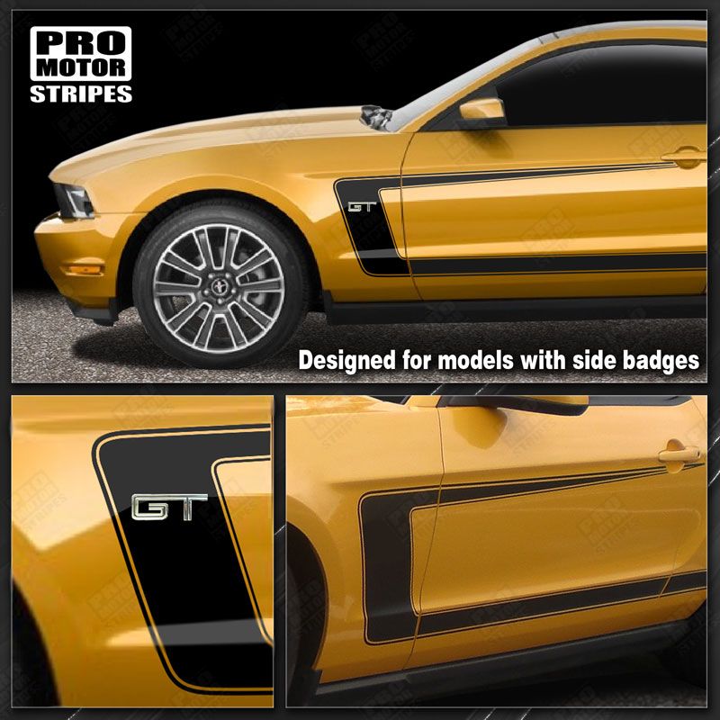 2010 2011 2012 Ford Mustang side
 door
 rocker panel Decals Stripes 132267722927-1