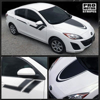 2009 2010 2011 2012 2013 Mazda 3 hood
 side
 door Decals Stripes 132254399572-1