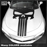 Chevrolet Camaro 2016-2024 Punisher Style Skull Hood Decal Stripe
