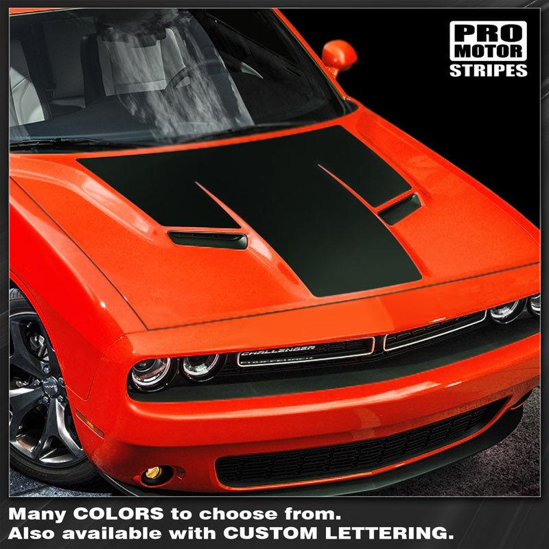 Dodge Challenger 2008-2023 Hood, Fender & Side Dual Stripes Decals – Choose Color – Pro Motor Stripes