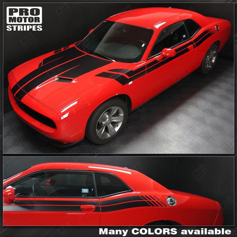 Dodge Challenger 2008-2023 Hood, Fender, Side Dual Stripes