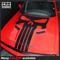 Dodge Challenger 2015-2023 Punisher Skull Hood Stripe Decal