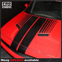 Dodge Challenger 2008-2023 Split Hood T-Stripes w/ Strobe Decals