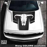 Dodge Challenger 2008-2023 Toro Bull Skull Hood Stripe Decal