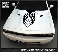 Dodge Challenger 2008-2023 Tribal Style Hood Stripe Decal