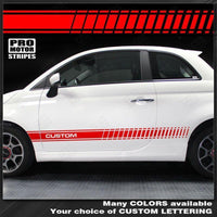 Fiat 500 2007-2015 ABARTH Style Side Strobe Stripes