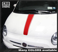 2007 2008 2009 2010 2011 2012 2013 2014 2015 Fiat 500 hood Decals Stripes 122593535805-1