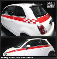 Fiat 500 2007-2015 Checkered Side & Rear Stripes