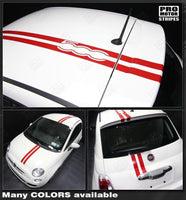 Fiat 500 2007-2015 Over-The-Top Double Stripes