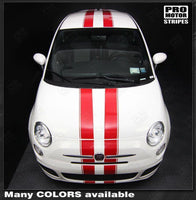 Fiat 500 2007-2015 Pre-cut Over-The-Top Double Stripes
