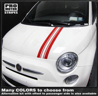 2007 2008 2009 2010 2011 2012 2013 2014 2015 Fiat 500 hood
 roof Decals Stripes 132257491929-2