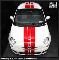 Fiat 500 2007-2015 Pre-cut Over-The-Top Triple Stripes