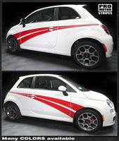 2007 2008 2009 2010 2011 2012 2013 2014 2015 Fiat 500 side
 door Decals Stripes 152588451881-2