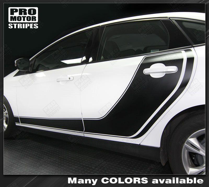 2011 2012 2013 2014 2015 2016 2017 2018 Ford Focus side
 door
 rocker panel Decals Stripes 152588453897-1