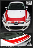 Ford Focus 2011-2014 Hood and Trunk Accent Sport Stripes