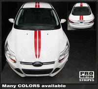 Ford Focus 2011-2014 Over-The-Top Narrow Spear Dual Stripes