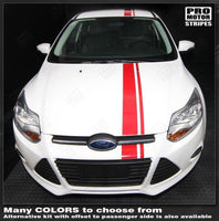 Ford Focus 2011-2014 Pre-cut Over-The-Top Offset Stripes