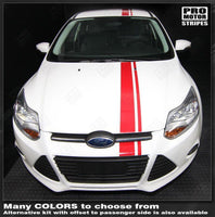Ford Focus 2011-2014 Pre-cut Over-The-Top Offset Stripes
