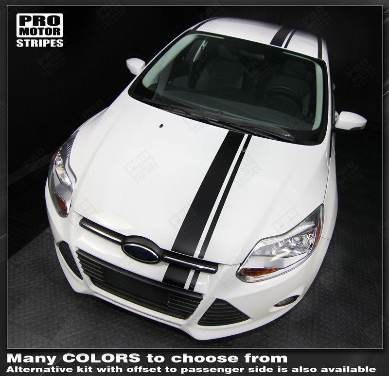 2011 2012 2013 2014 Ford Focus hood
 trunk
 bumper
 roof Decals Stripes 152588450853-1