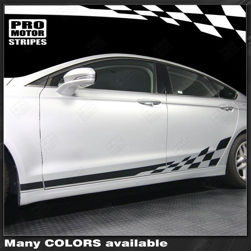 2013 2014 2015 2016 2017 2018 2019 Ford Fusion side
 door
 rocker panel Decals Stripes 132229428680-1