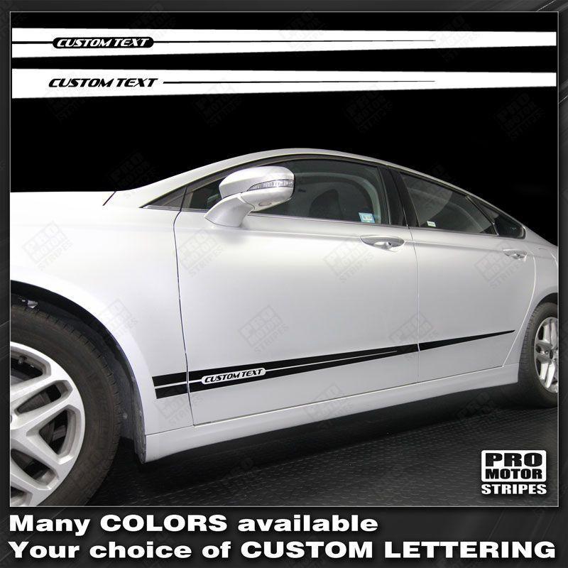 2013 2014 2015 2016 2017 2018 2019 Ford Fusion side
 door
 rocker panel Decals Stripes 152588456739-1