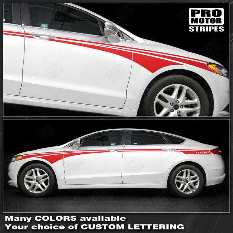 2013 2014 2015 2016 2017 2018 2019 Ford Fusion side
 door Decals Stripes 122551586588-1