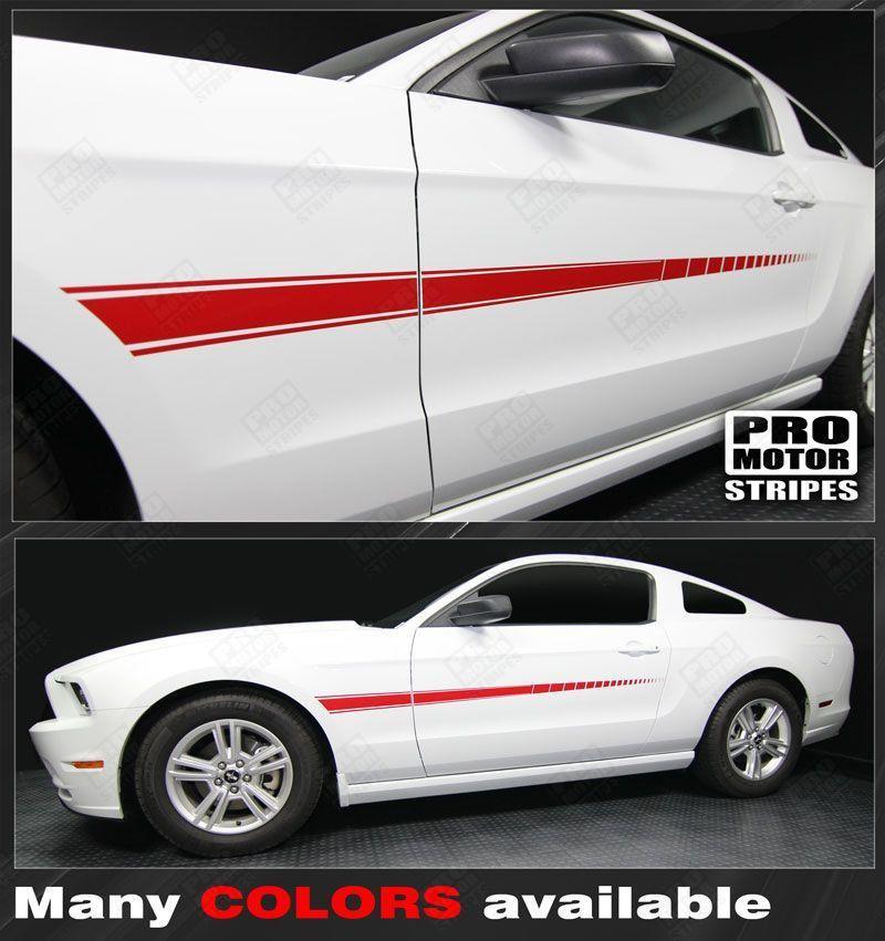 2005 2006 2007 2008 2009 2010 2011 2012 2013 2014 2015 2016 2017 2018 2019 Ford Mustang side
 door Decals Stripes 122621938390-1