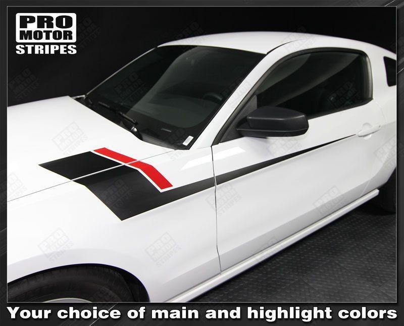 2005 2006 2007 2008 2009 2010 2011 2012 2013 2014 2015 2016 2017 2018 2019 Ford Mustang hood
 side
 door Decals Stripes 122551590470-1
