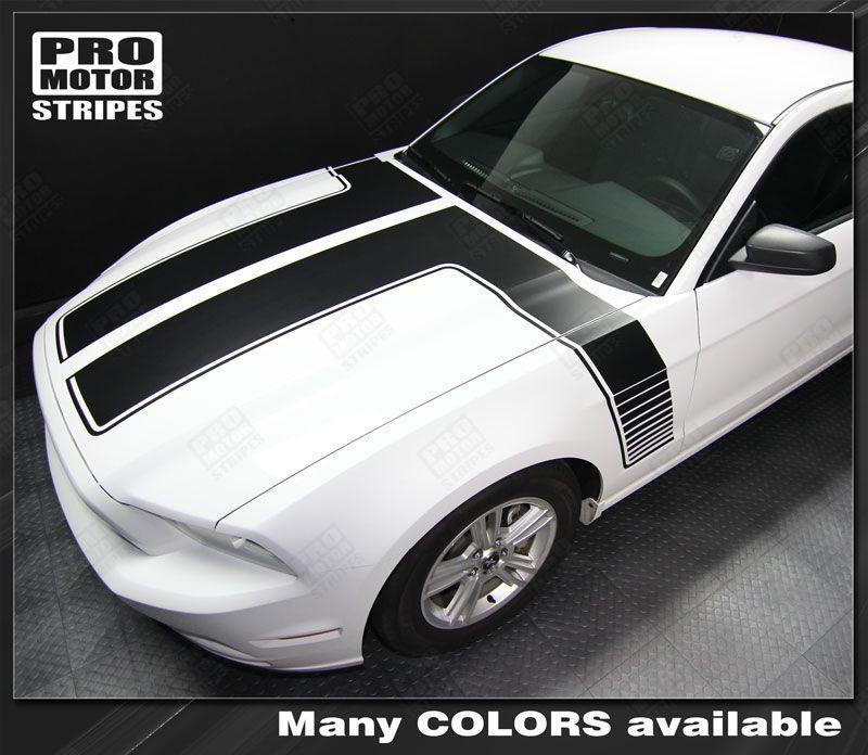 2013 2014 Ford Mustang hood
 side Decals Stripes 122607000680-1