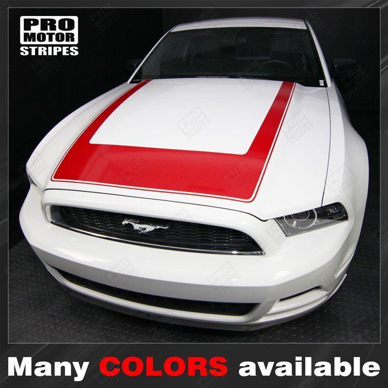 Ford Mustang 2013-2014 RTR Style Hood Accent Stripe Decal Auto Decals - Pro Motor Stripes