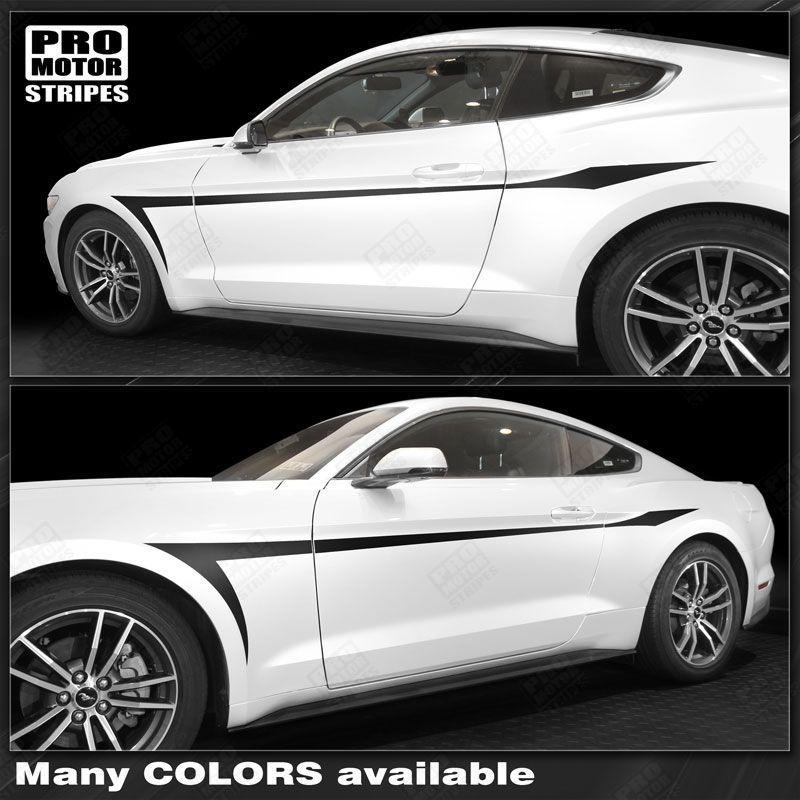 2005 2006 2007 2008 2009 2010 2011 2012 2013 2014 2015 2016 2017 2018 2019 Ford Mustang side
 door Decals Stripes 122746481533-1