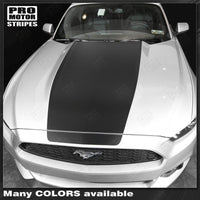 Ford Mustang 2015-2017 Extended Hood Accent Blackout Decal Stripe