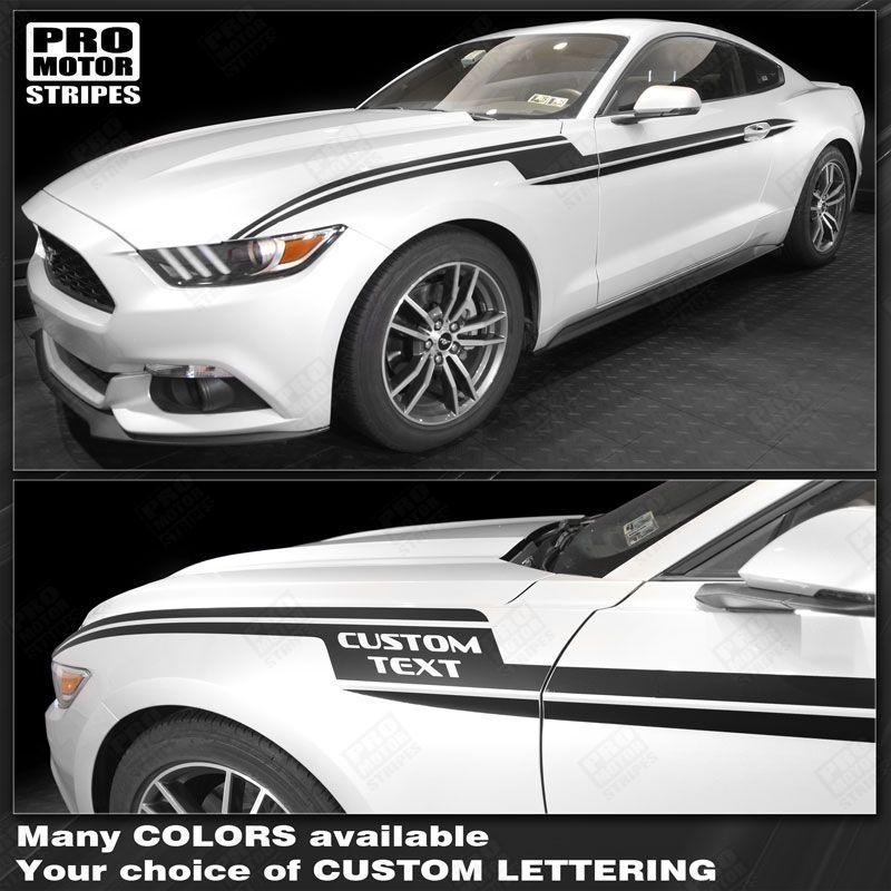 2005 2006 2007 2008 2009 2010 2011 2012 2013 2014 2015 2016 2017 2018 2019 Ford Mustang side
 door Decals Stripes 132355152060-1