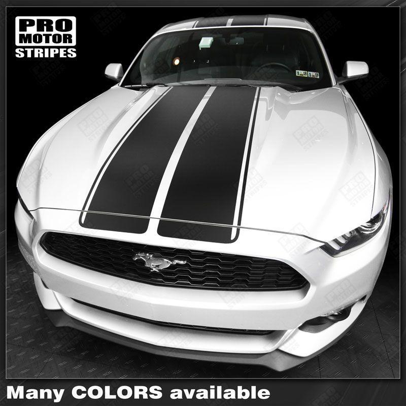 2005 2006 2007 2008 2009 2010 2011 2012 2013 2014 2015 2016 2017 Ford Mustang hood
 trunk
 roof Decals Stripes 152751466428-1