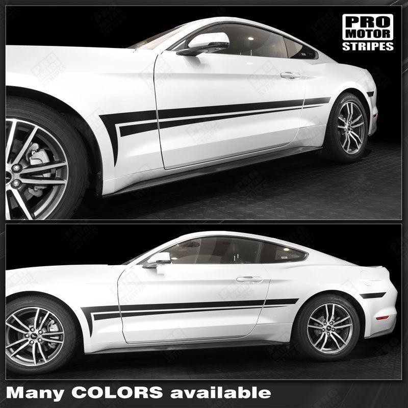 2005 2006 2007 2008 2009 2010 2011 2012 2013 2014 2015 2016 2017 2018 2019 Ford Mustang side
 door Decals Stripes 132373234290-1