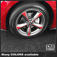 Ford Mustang 2015-2017  Wheel Spoke Overlay Decals for 18" Rims