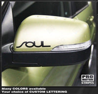 Kia SOUL (All Models) Side Mirrors Lettering Decals - Pair